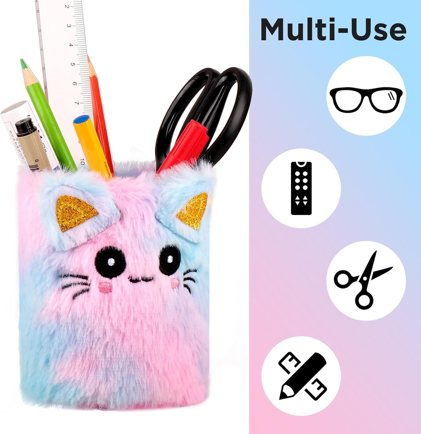Happynear Glasses Holder, Cute Eyeglass Holder, Glasses Holder for Nightstand, Desk and Dresser, Gifts for Boys and Girls