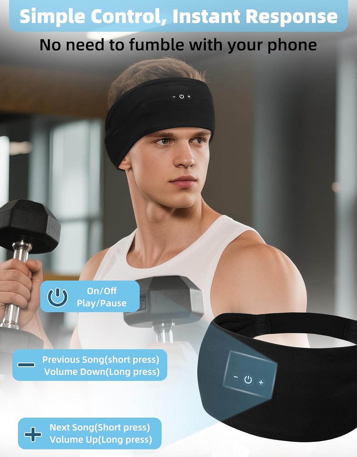 Sleeping Headphones, Headband Headphones with HD Stereo Speakers