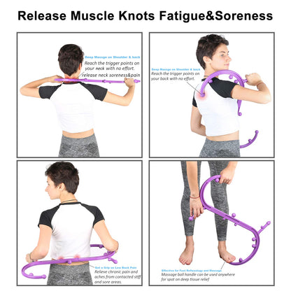 Self Message Cane for an Effective Back Message and Trigger Point Treatment