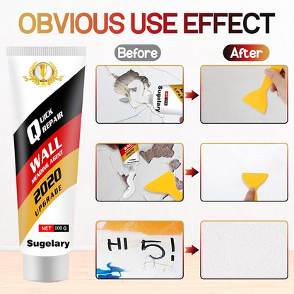 Drywall Patch Repair Kit with Scraper, Wall Spackle Repair Paste, Wall Mending Agent Quick and Easy Solution to Fill the Holes for Home Wall, Plaster Dent Repair and Wood Scratch Repair