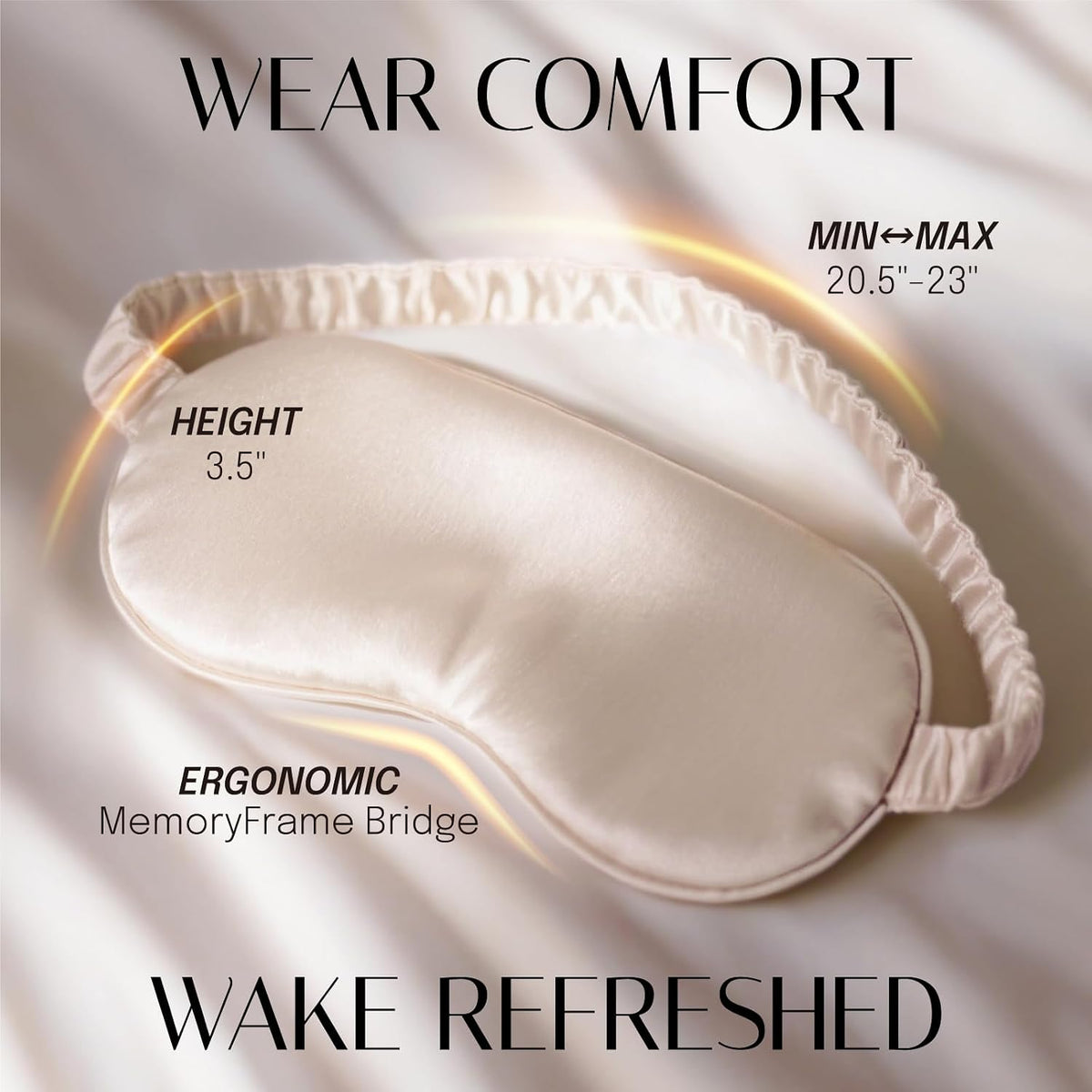 OLESILK 100% Mulberry Silk Sleep Mask for Women - Zero-Pressure Blackout