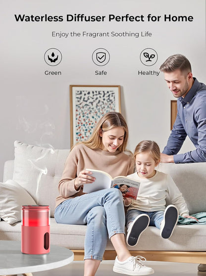 Waterless Essential Oil Diffuser: 𝟗-𝐂𝐨𝐥𝐨𝐫 𝐋𝐄𝐃 for Home