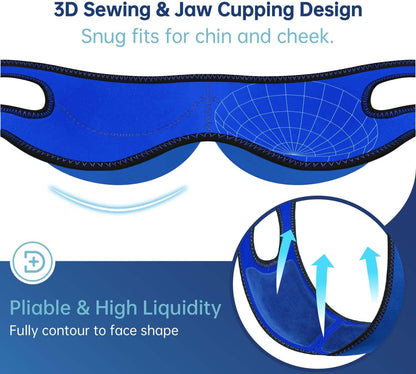 Wisdom Teeth Ice Pack Head Wrap Jaw Face Ice Pack with 4 Gel Packs