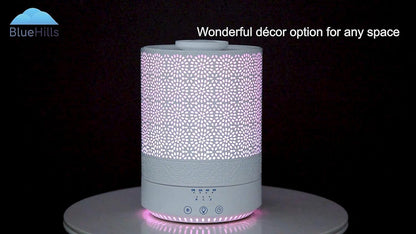 BlueHills 2500 ML Humidifier with Essential Oil Diffuser Combo Aroma Home Décor Design for Large Bed Bath Kids Baby Living Rooms Big Capacity LED Lights Scent Ultrasonic Cool Mist Wood Grain F006