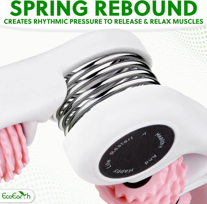 EcoEarth Cellulite Massage Roller - Handheld Fascia Massager with Detachable Handles - Anti Cellulite Tool for Legs, Thighs, Buttocks & Belly - Deep Tissue Muscle Roller for Lymphatic Drainage