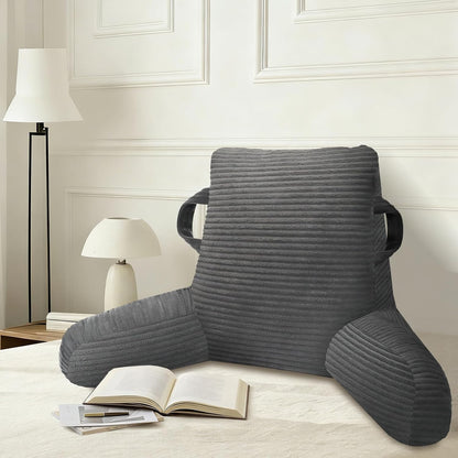 Reading Pillow for Sitting in Bed Adult, Memory Foam, Pockets