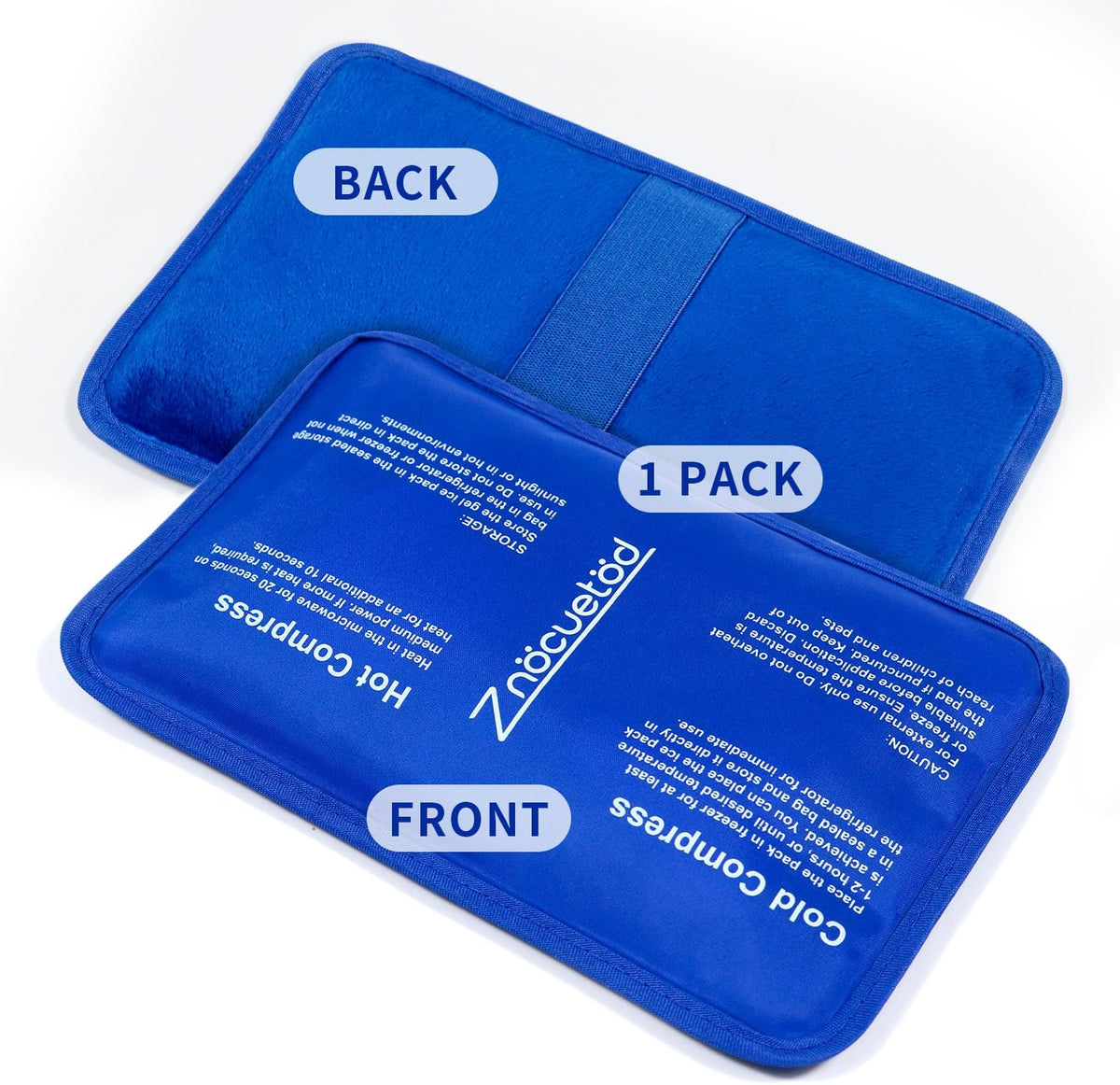 Gel Ice Packs for Injuries Reusable 2 Packs Hot Cold Gel Wrap with Strap