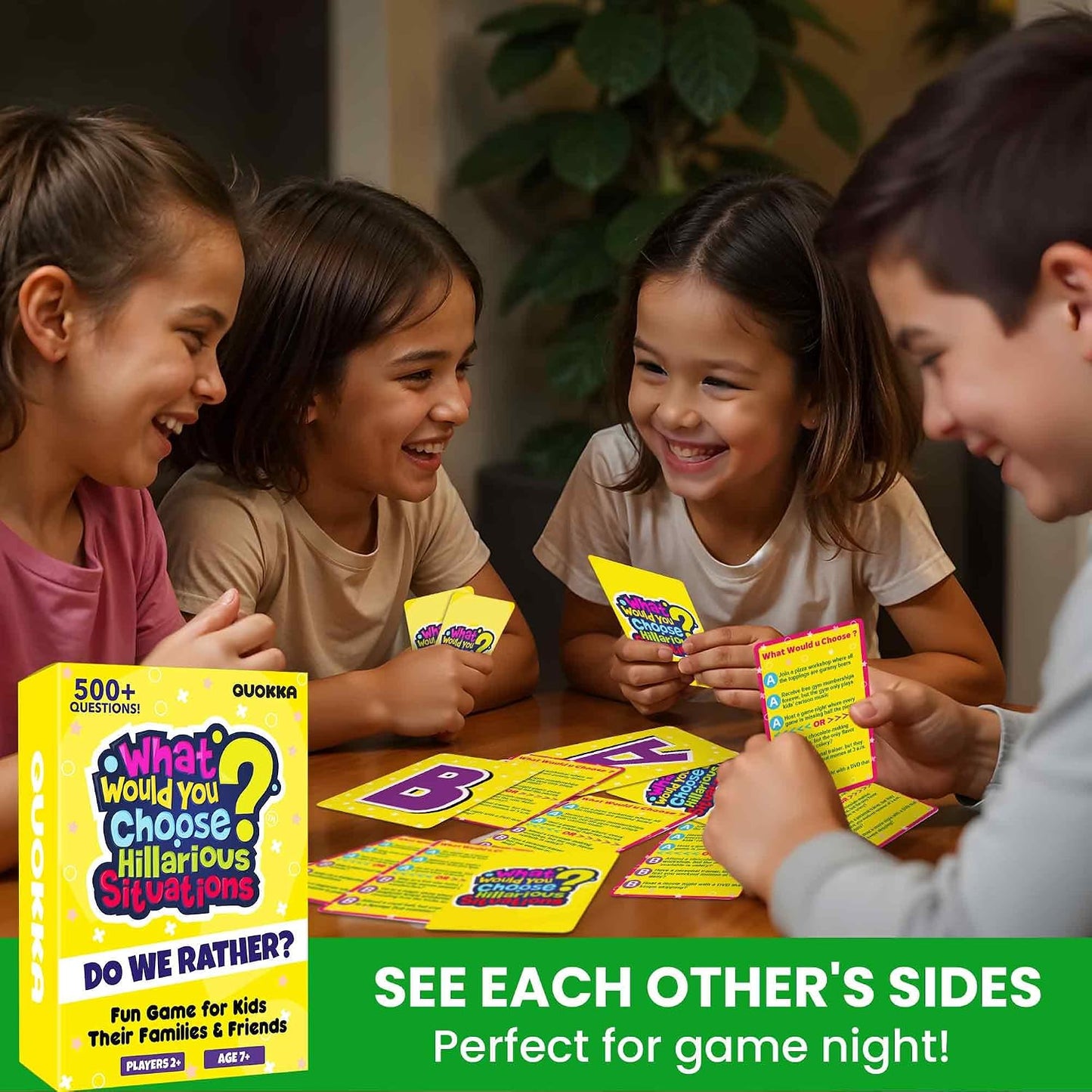 QUOKKA Card Game for Teens, Kids, Adults – 500+ Hilarious Travel & Vacation Scenarios | Funny Getaways What Would You Choose Challenge | Family Nights & Party Game for Friends, Road Trips & Sleepovers