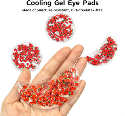 4PCS Gel Eye Ice Pack Set Reusable, Cold and Hot Compress for Eyes, Ice Pack for Eyes, Cooling Eye Pads for Eye Strain, Swelling, Redness, Dark Circles, Puffy Eyes, and Eye Recovery Surgery.