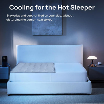 Omni Sleep Water Cooling Mattress Pad for Hot Sleepers, Bed Cooling System with Cooling Fabric Zero-EMF Cooling Bed Pad Remote Control Quiet Sleep Mode Relief for Night Sweats Hot Flashes(Dark Gray)