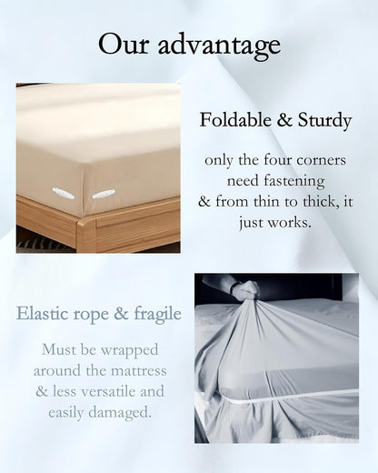 Bed Sheet Grippers 4pc Upgrade for Corners,NonSlip Heavy Duty Sheet Holders