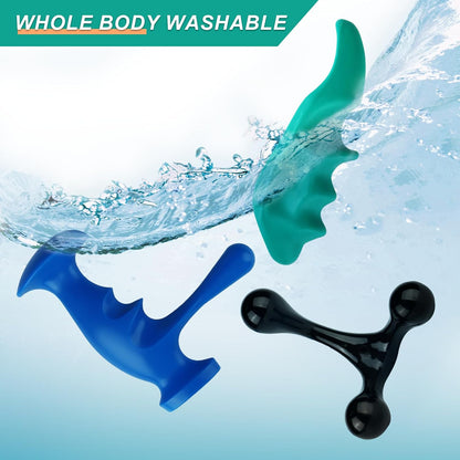 Massage Tool Set, Trigger Point Massage Tool Kit with Thumb Saver, Deep Tissue Manual Back Massager, Pressure Point & Muscle Knot Remover for Neck, Back, Shoulders, Legs