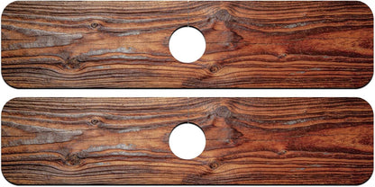 2 Pcs Kitchen Sink Splash Guard Faucet Mat Wood Grain Pattern Faucet Mat for Sinks Natural Wood Color Absorbing Drying Mats for Kitchen Bathroom, 23.6x5.5inch