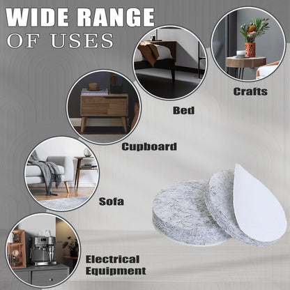 Felt Furniture Pads -56 Pcs(1+2)” Premium Felt Pads for Chair Legs Furniture, Floor Protectors for Hardwood Floors,Brown