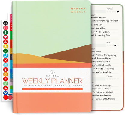 2026 Planner, Daily Journal & Gratitude Journal All-In-One with To Do List, Self Care Prompts & Habit Tracker - 7 x 10 - Pink