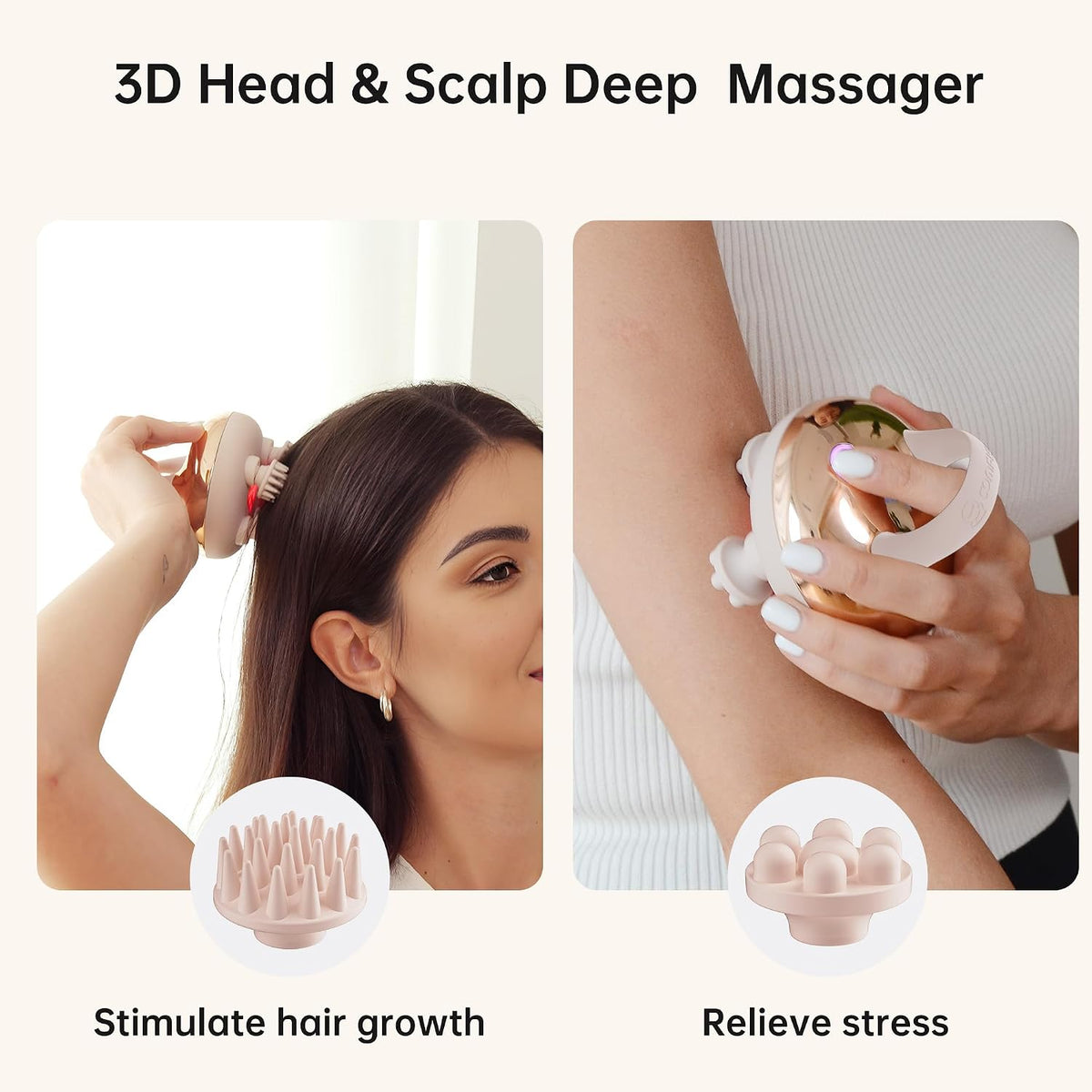 COMFIER Scalp Massager for Hair Growth, Electric Head Massager, Tangle-Free