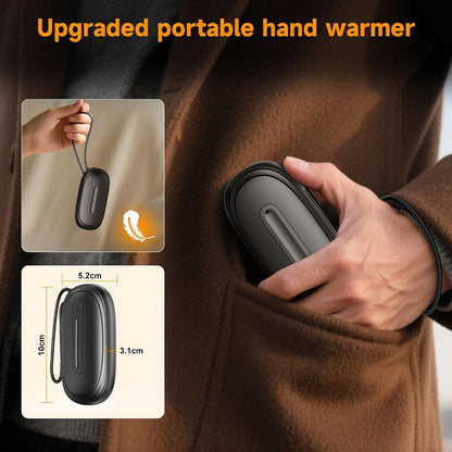 Hand Warmers Rechargeable 2 Pack, AI Smart 1s Fast Heated, 6-24 Hour Dual-Sided Safety Long Heat, Fast Heating Level 5, Electric Hand Warmers with Type-C Cable, Hunting Essentials Ski Camping Gifts