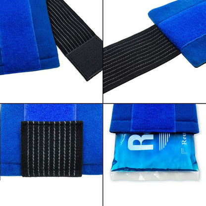 Ice Packs for Injuries Reusable Gel - Hot Cold Gel Ice Pack for Injury, Pain Relief, Rehabilitation - Flexible Ice Packs for Knee, Shoulder, Back, Neck, Wrist - 4.7" x 12.2"