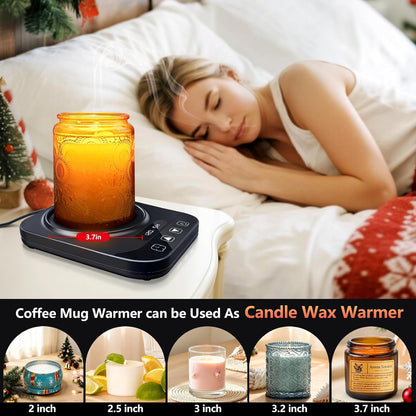 Coffee Mug Warmer Set, 12 Mode Timer & 36W Coffee Cup Warmer for Desk Auto Shut Off, 9 Mode Temperature, Best Gift for Women Men Coffee Lover, 14oz