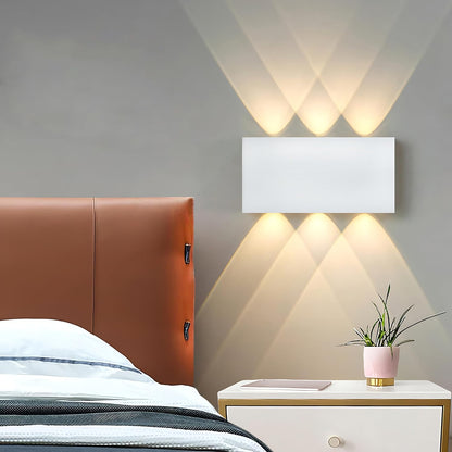 2 Pcs LED Magnetic Wall Sconce Lights,5000mAh Wireless Bedside Wall Light USB Rechargeable Reading Wall Lamp,3 Lighting Colors And Dimmable Battery Operated Wall Sconces (Walnut color, 2 pcs)
