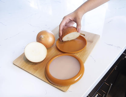 Joie Fresh Stretch Pod Onion Storage Container, Silicone Food Saver, Keeps Leftover Produce Flavorful and Firm in Fridge, Reusable Kitchen Gadget, Dishwasher Safe, BPA-Free