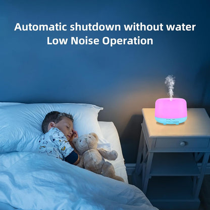 300ML Remote Control Air Diffusers for Essential Oil, Aroma Ultrasonic Scent Diffuser, Aromatherapy Humidfier Diffuser, 7 Color Changing LED Light, Auto-Off, Timer for Home, Room, Office, Kids