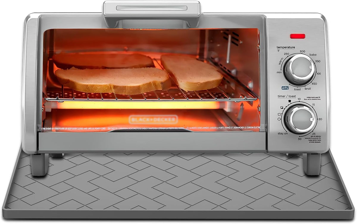 Silicone Heat Resistant Mat For Air Fryer-18''x15''x0.5''Perfect for Ninja,Cosori,Chefman and Most Air Fryers Bottom Silicone air fryer accessories-Protects Countertops From Damage and Scratches