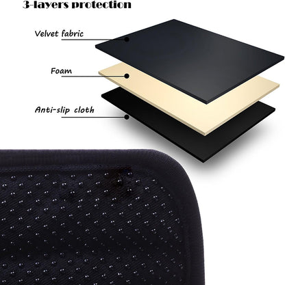 Wanty 2 Pieces Home Office Polyester Removable Durable Machine Washable Office Chair Armrest Slipcovers Covers Protect Armrests (Brown)