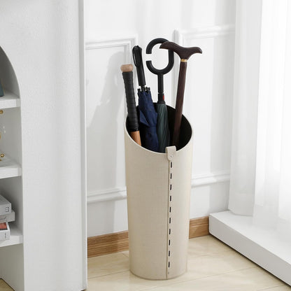 Tall Umbrella Holder White That won't Tip Over and Removable Drip Water Tray Modern Farmhouse Home Decor Umbrella Bucket Rack Can Storage 10 Different Sizes of Golf Umbrellas Canes etc