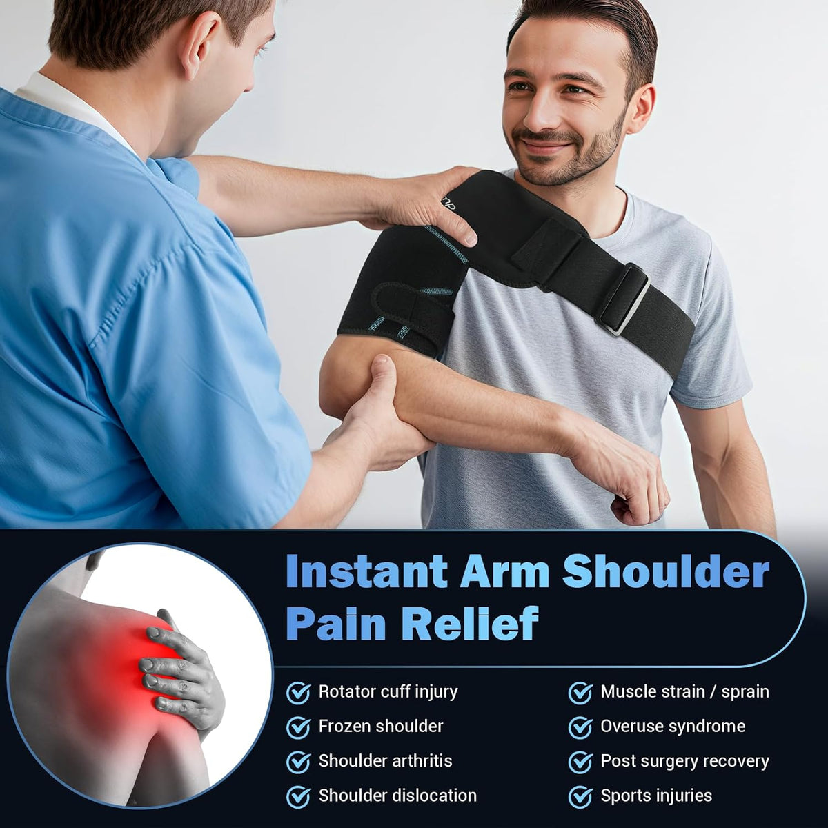 Comfytemp Shoulder Ice Pack Wrap, Shoulder Brace Rotator Cuff Cold Therapy