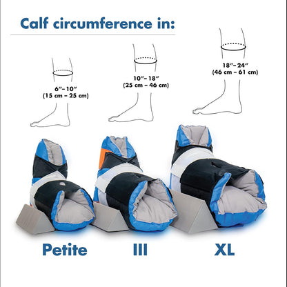 Sage Stryker Prevalon Heel Protector III – 1 Heel Protector – Cushioned Boot for Heel Pressure Relief with Stabilizing Wedge for Bed-Bound Individuals – Standard Size
