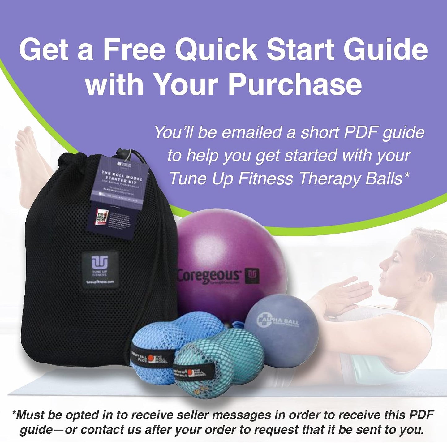 YOGA TUNE UP® Therapy Balls in Tote by Tune Up Fitness - Massage Balls for Trigger Point, Pressure Point & Myofascial Release - Use as Single or Peanut Ball for Pain Relief & Relaxation (Aqua Blue)