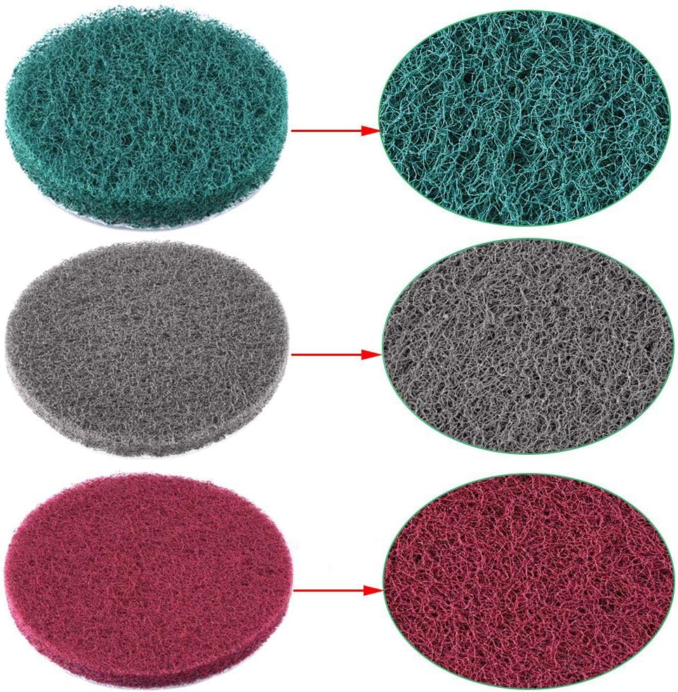 4 Inch 26 PCS Scouring Pads Drill Brush Power Scrubber Cleaning Kit | Hook and Loop Scrub Pads Drill Attachment with Accessories for Bathroom Scale Removal, Rust Removal, Metal & Tile Cleaning