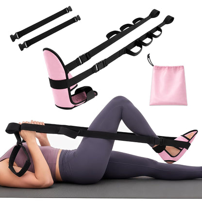 Knee Replacement Recovery Aids, Leg Stretcher Strap Kit | Adjustable Foot Cradle with 0 lb and 5 lb Resistance Bands, Range of Motion Training for Hip and Knee Exercises, Storage Bag