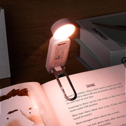 VAVOFO USB Rechargeable Bookmark Reading Light, Blue Light Blocking Amber LEDs for Bedtime Reading - Clip On, 9 Lighting Modes