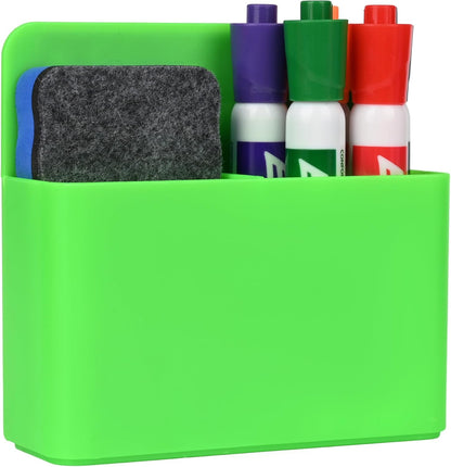 Magnetic Dry Erase Marker Holder - Multi-Surface Pen & Marker Holder for Fridge, Whiteboard, Locker - School, Office, Home - 1 Pack, Black