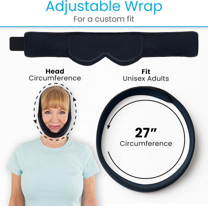 Vive Jaw Ice Pack Wrap for Face & Oral Surgery - Wisdom Teeth Ice Head Mask