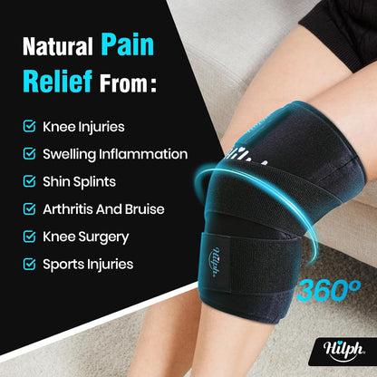 Hilph Knee Ice Pack Sleeve, Flexible Gel Ice Pack for Knee Pain Relief