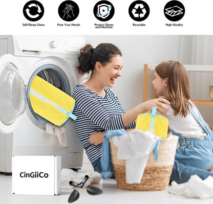 Shoe Washing Machine Bag, 4 Pcs Shoe Laundry Bag for Sneacker | With 4 Boot Stretcher (L 6-12.5 & S 5-10.5), Reusable,Durable Zipper,360°Deep Cleaning, Fit Most Shoes Types