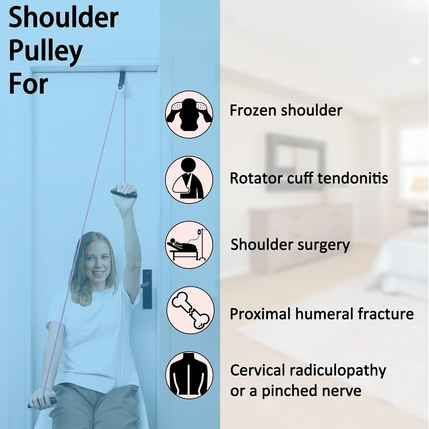 Shoulder Pulley Over The Door Physical Therapy System | Over-the-door exercise pulley designed for shoulder physical therapy exercises.