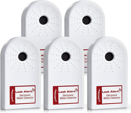 Zircon® Leak Alert™ Water Leak Detector, Loud 90 dB Water Alarm | Detect leaks before costly water damage near water heaters, appliances and plumbing fixtures; no setup required