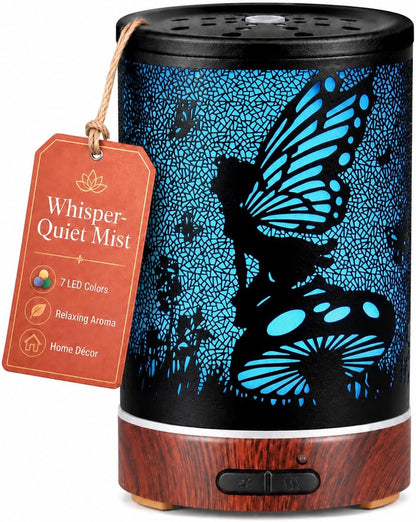 Tree Essential Oils Diffuser for Home 150ML Aromatherapy Diffuser | Birthday Gifts for Women mom,Metal Cool Mist Humidifier with 7 Colors Lights Waterless Auto Off Air Diffusers