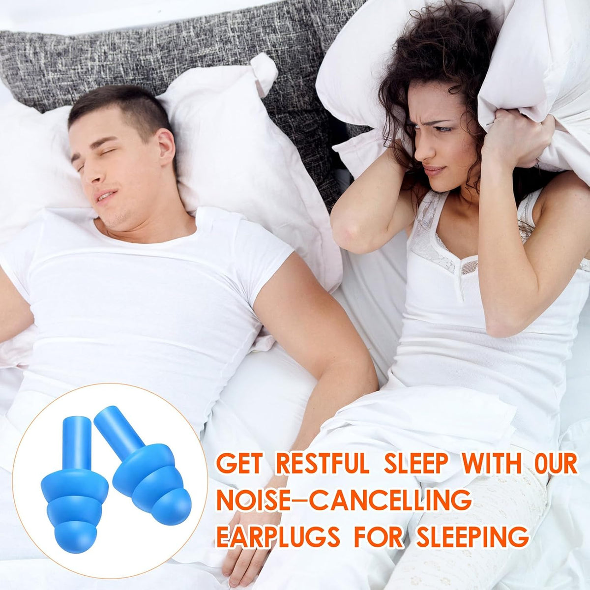 240 Pairs Soft Reusable Silicone Ear Plugs for Sleep and Swimming