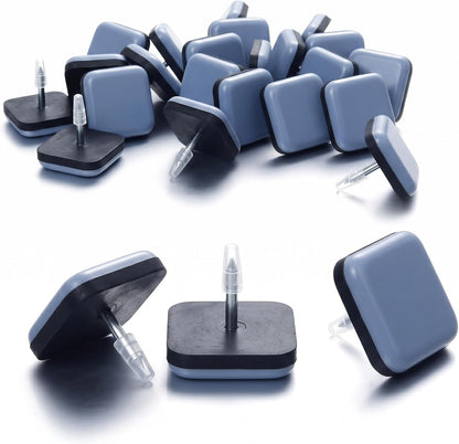 1" Nail on Furniture Sliders (24 Pack) - Furnigear Heavy Duty PTFE (Teflon) Chair Sliders Glides Wooden Furniture Movers Move Your Furniture Easily & Safety - Best Chair Leg Floor Protectors