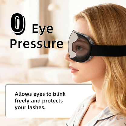 Sleep Eye Mask for Sleeping, 100% Blackout Eye Mask for Women & Men, 3D Contoured Zero Pressure Design, Adjustable Soft Blindfold, Eyelash Friendly Sleep Mask for Travel, Nap & Night Sleep