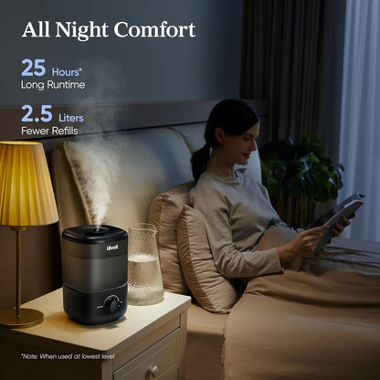 Levoit Humidifiers for Bedroom, Smart Warm and Cool Mist, Symptom Relief