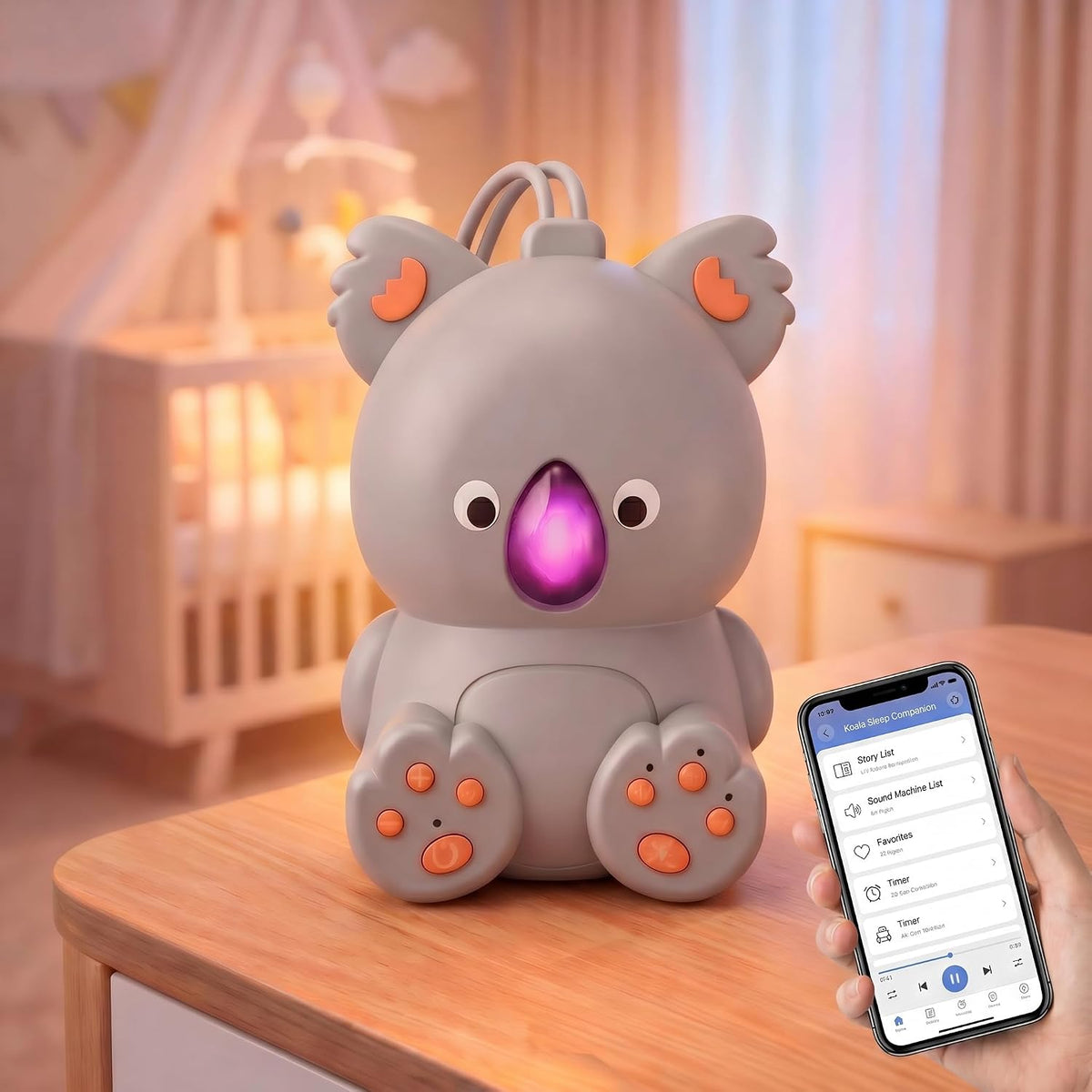 Portable White Noise Machine with Bluetooth Speaker Baby Sound Machine