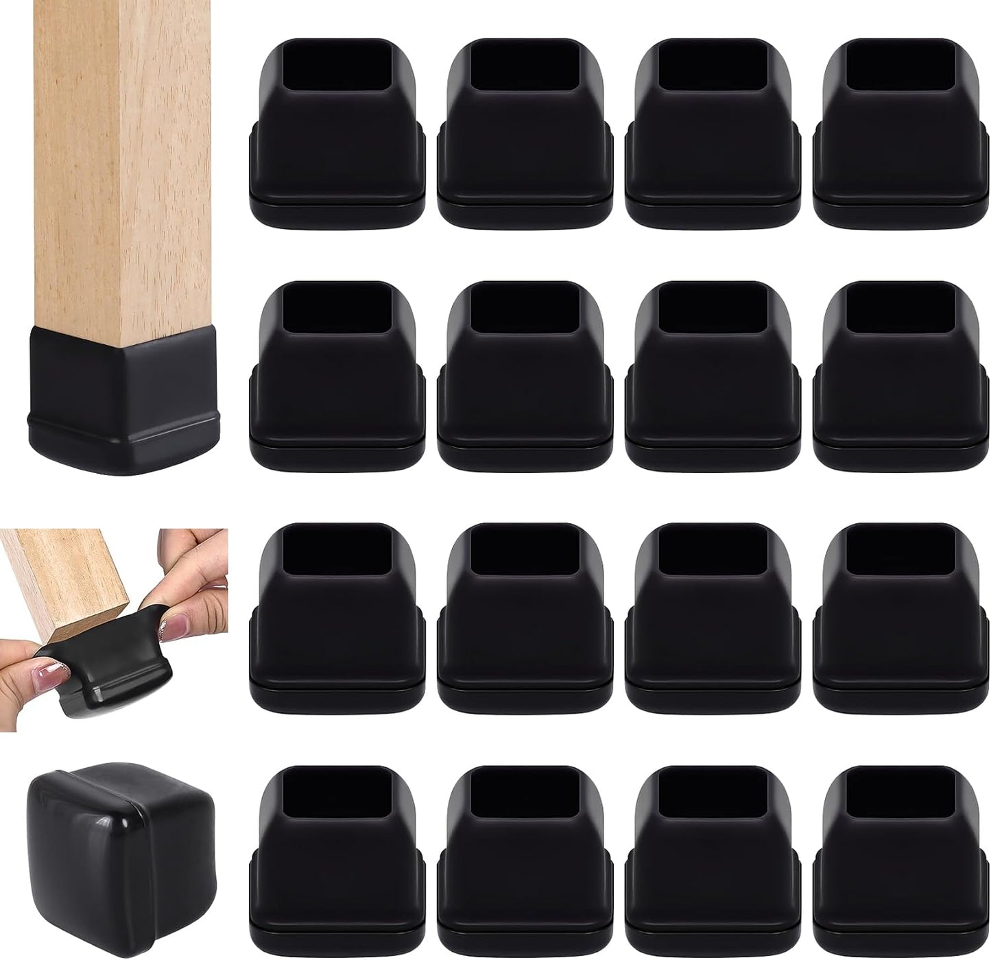 Chair Sliders for Carpet, 16PCS Furniture Sliders for Carpeted Floors & Hardwood Floors, Round Chair Glide Pads for Quickly and Easily Moving Furniture, Protect Floor(Clear, Fit 0.75"-1.1") | Chair Glides for Carpet & Hardwood Floor, Furniture Slides