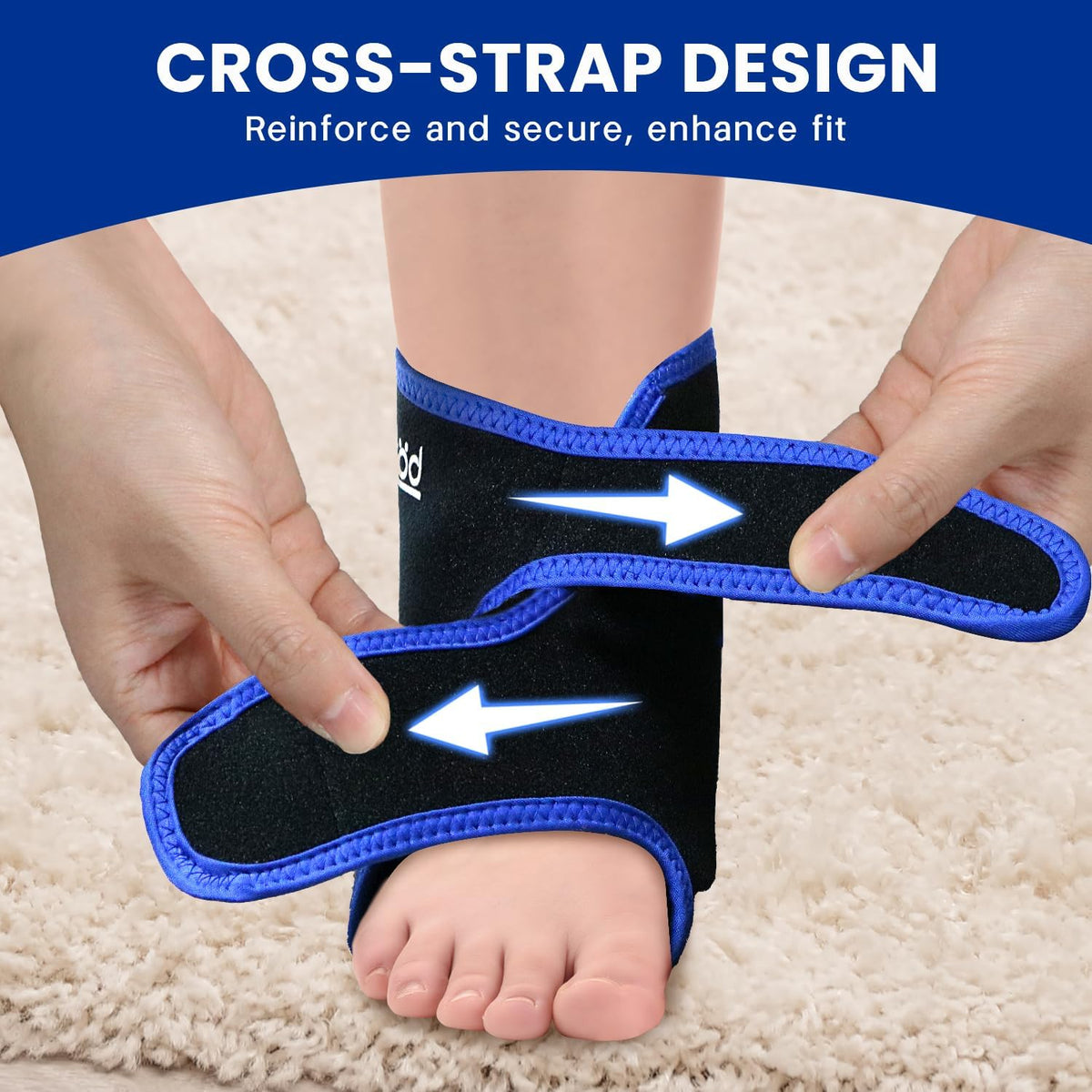 Ankle Ice Pack Wrap for Swelling Foot Heel Pain Relief Reusable Gel-1Pack