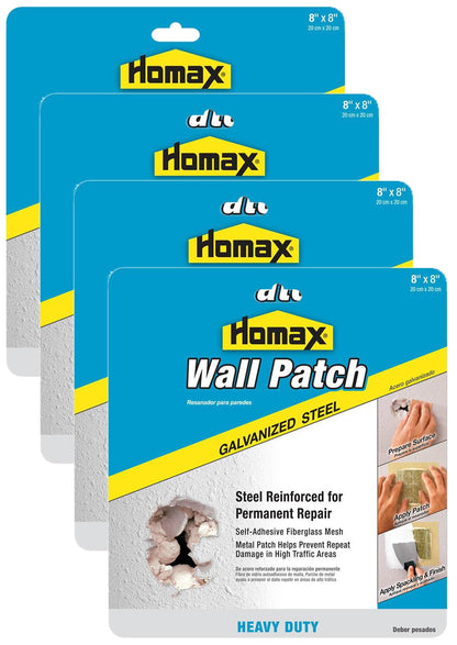 Homax 41072026734 Drywall Patch and Repair Kit, 4"x4" Wall Patch